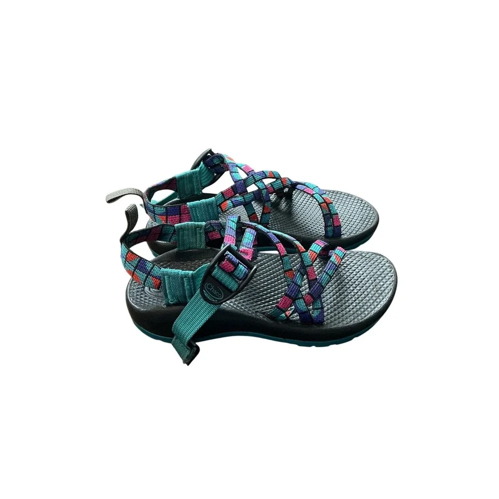 Chaco‎ Kids ZX1 Ecotread  Break Teal Multicolor Strappy Hiking Sandals Size 1